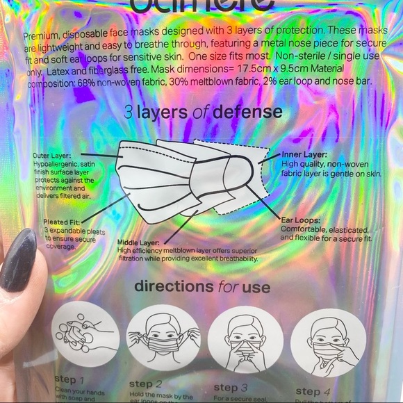 NWT-Barrierre-5 Disposable Premium Bandana Mask - Picture 3 of 6